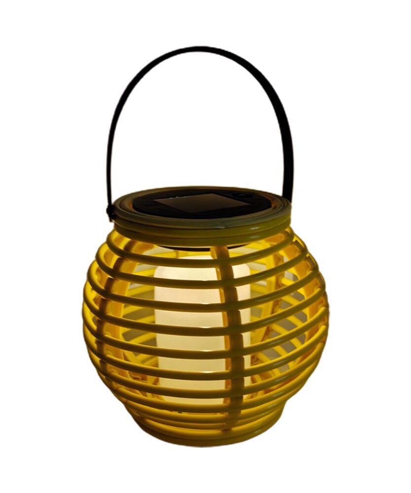 slide 3 of 3, EDL Solar Lantern - Gold, 5.9 in