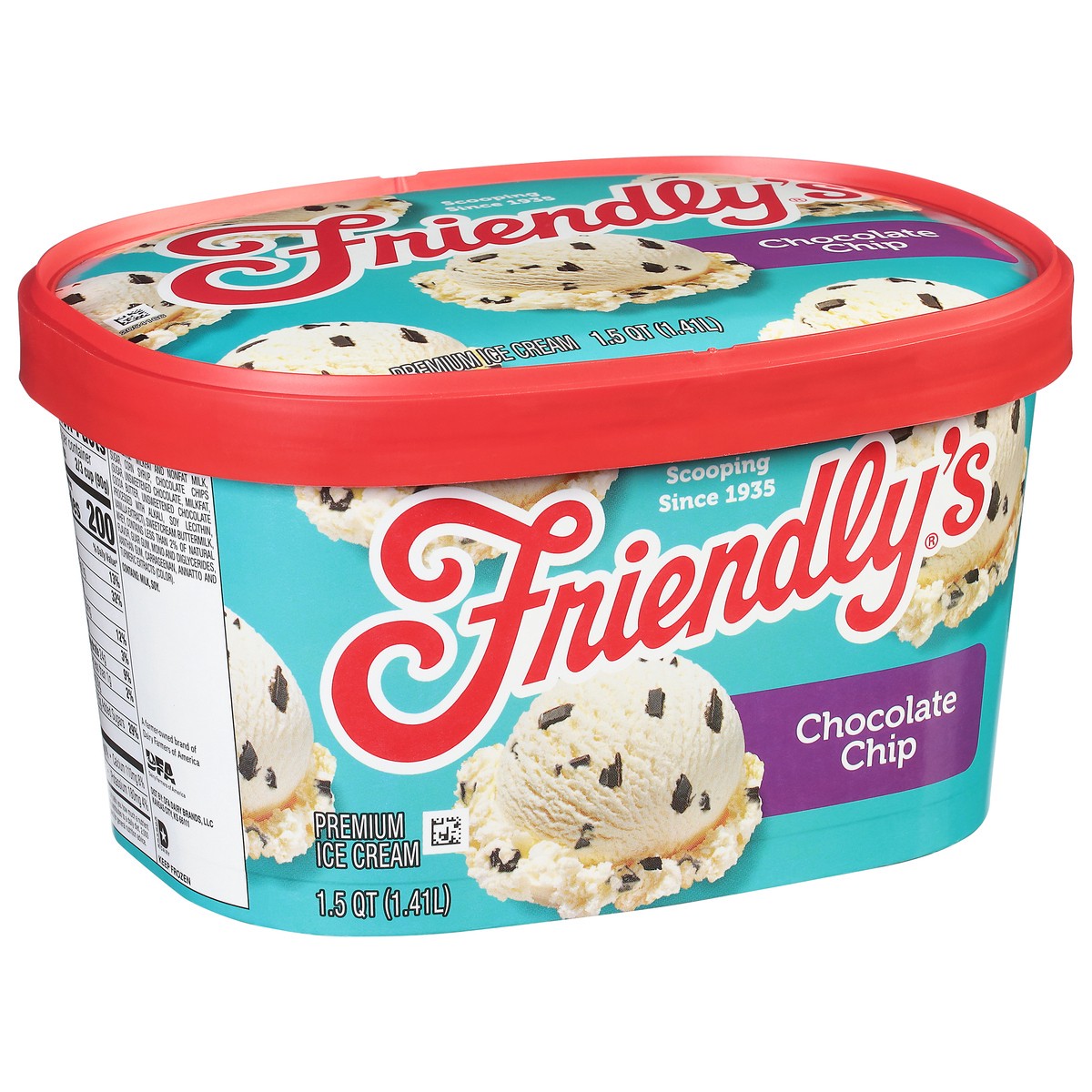 slide 2 of 9, Friendly's Premium Ice Cream / Chocolate Chip, 48 fl oz