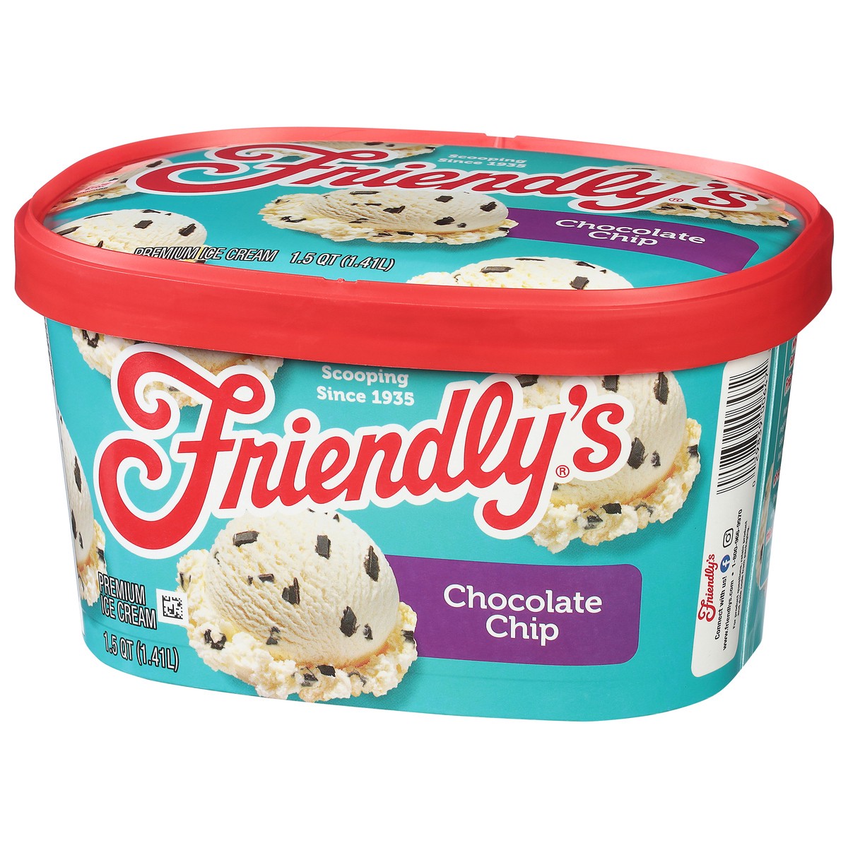 slide 3 of 9, Friendly's Premium Ice Cream / Chocolate Chip, 48 fl oz