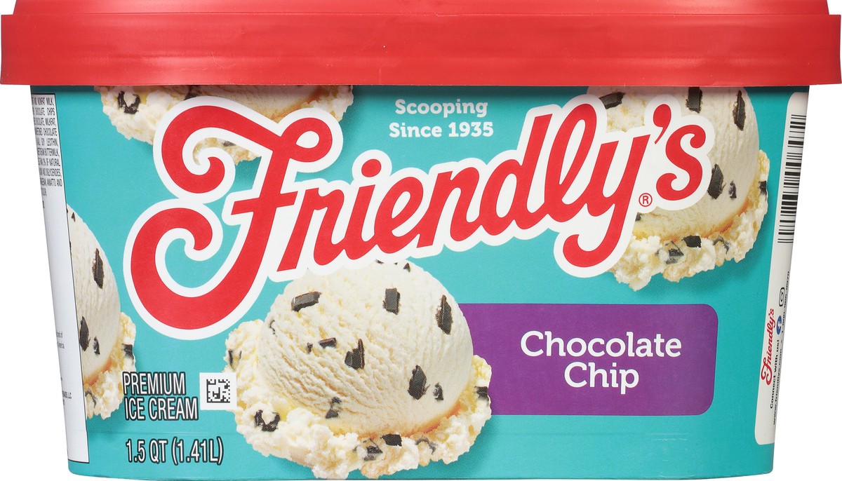 slide 6 of 9, Friendly's Premium Ice Cream / Chocolate Chip, 48 fl oz