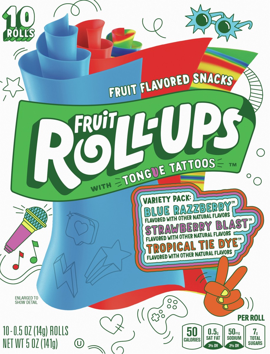 slide 6 of 14, Fruit Roll-Ups Variety Fruit Flavored Snacks, 10 ct