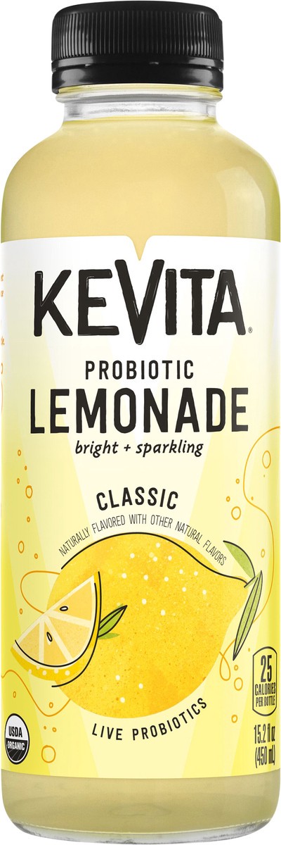 slide 7 of 8, KeVita Lemonade, Classic, Probiotic, 15.20 fl oz