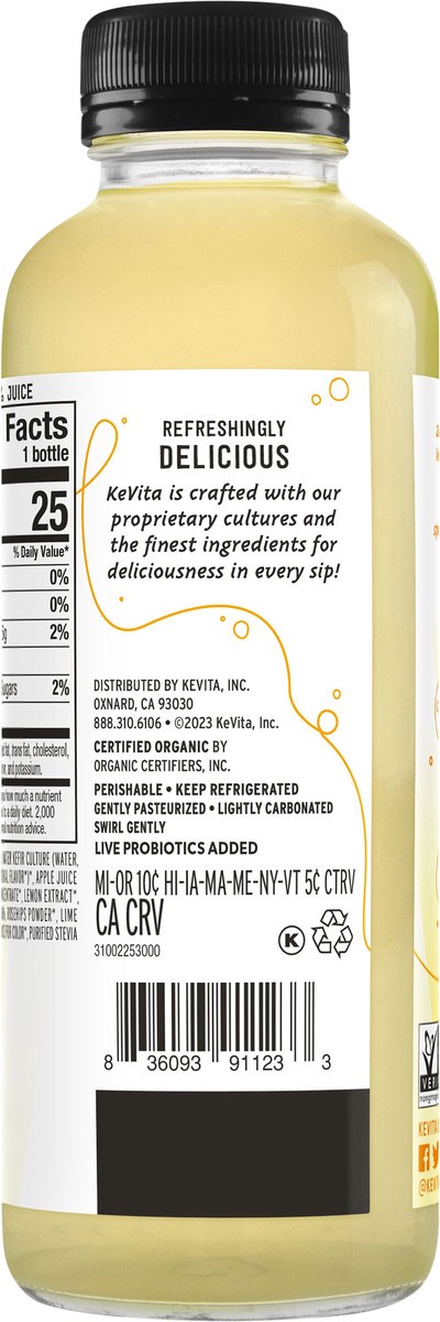 slide 5 of 8, KeVita Lemonade, Classic, Probiotic, 15.20 fl oz