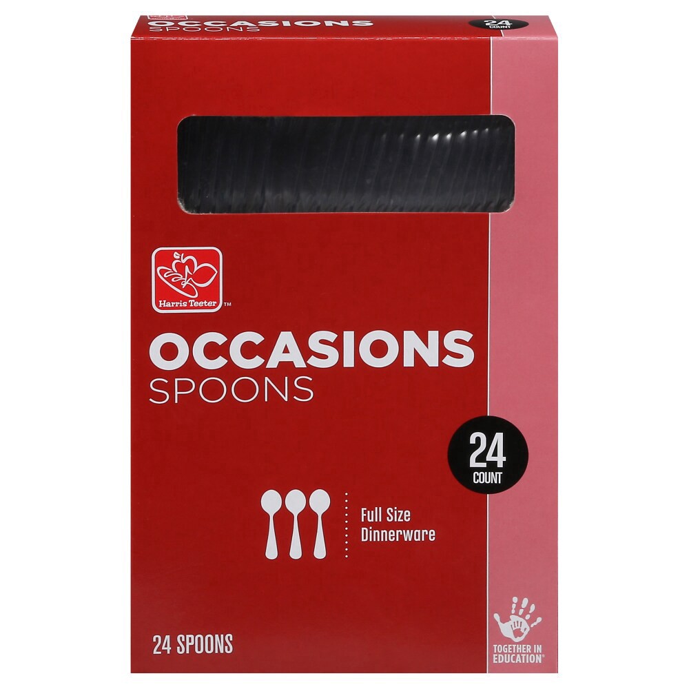 slide 2 of 3, Harris Teeter Occassions Clear Spoons, 24 ct