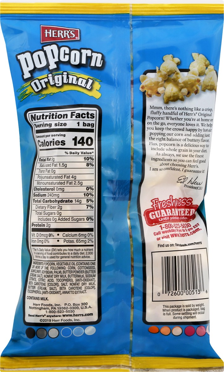 slide 7 of 9, Herr's Original Popcorn 0.875 oz, 0.88 oz