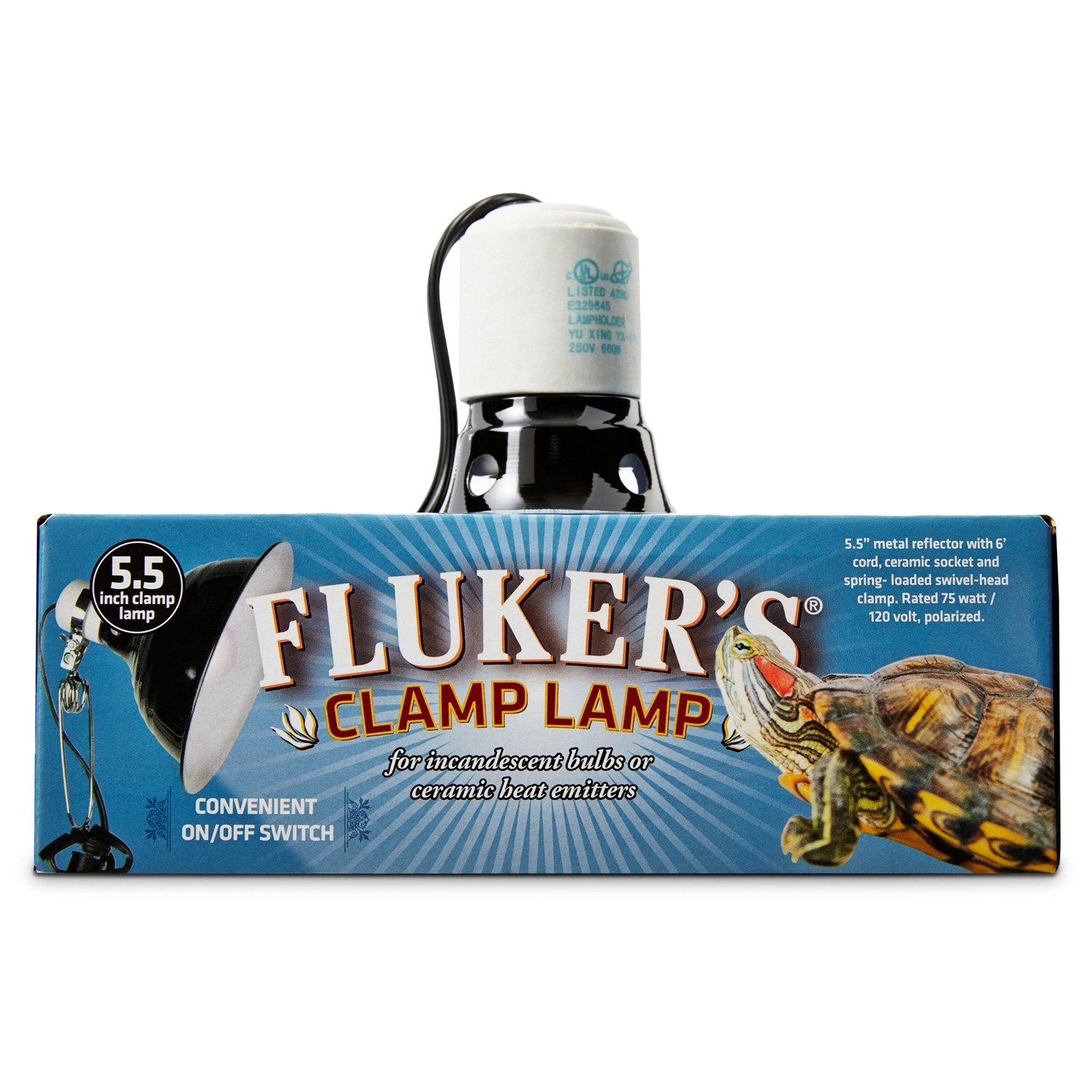 slide 1 of 1, Fluker's Turtle Clamp Lamp, 1 ct