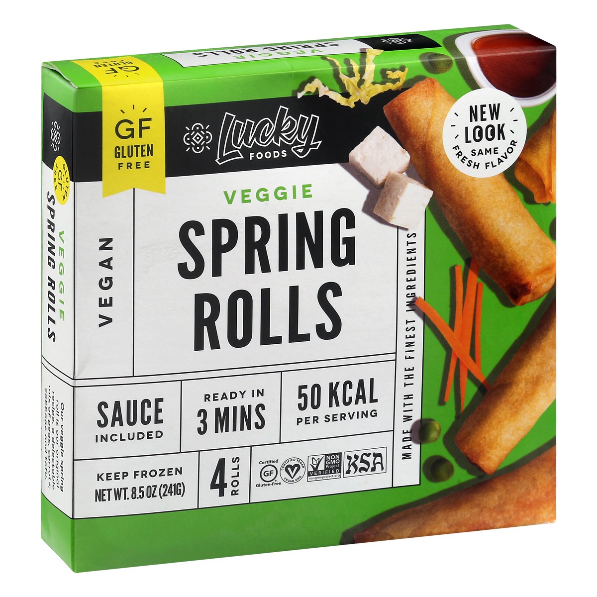 slide 4 of 9, Lucky Foods Veggie Spring Rolls 4 ea, 8.5 oz