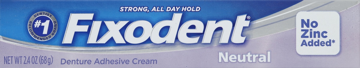 slide 2 of 5, Fixodent Denture Adhesive Cream , 2.4 oz