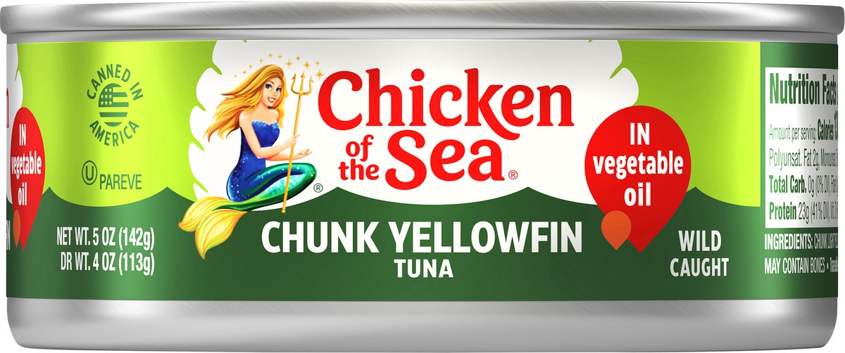 slide 4 of 9, Chicken of the Sea Chunk Yellowfin Tuna in Vegetable Oil - 5 oz, 5 oz
