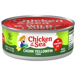 Chicken of the Sea Chunk Yellowfin Tuna in Vegetable Oil - 5 oz