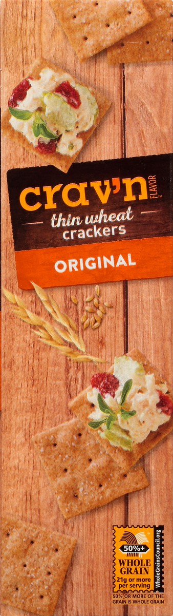 slide 3 of 10, Crav'n Flavor Crav'N Thin Wheat Crackers, 9.1 oz