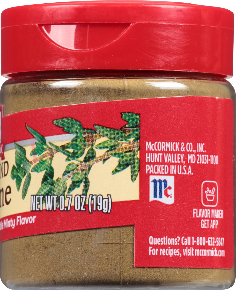 slide 2 of 8, McCormick Thyme - Ground, 0.7 oz