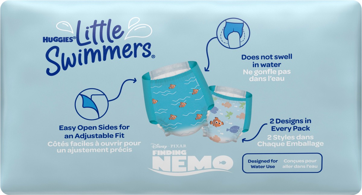 slide 4 of 9, Little Swimmers Disposable Swim Diapers, Size 4 (24-34 lbs), 18 Ct, 18 ct