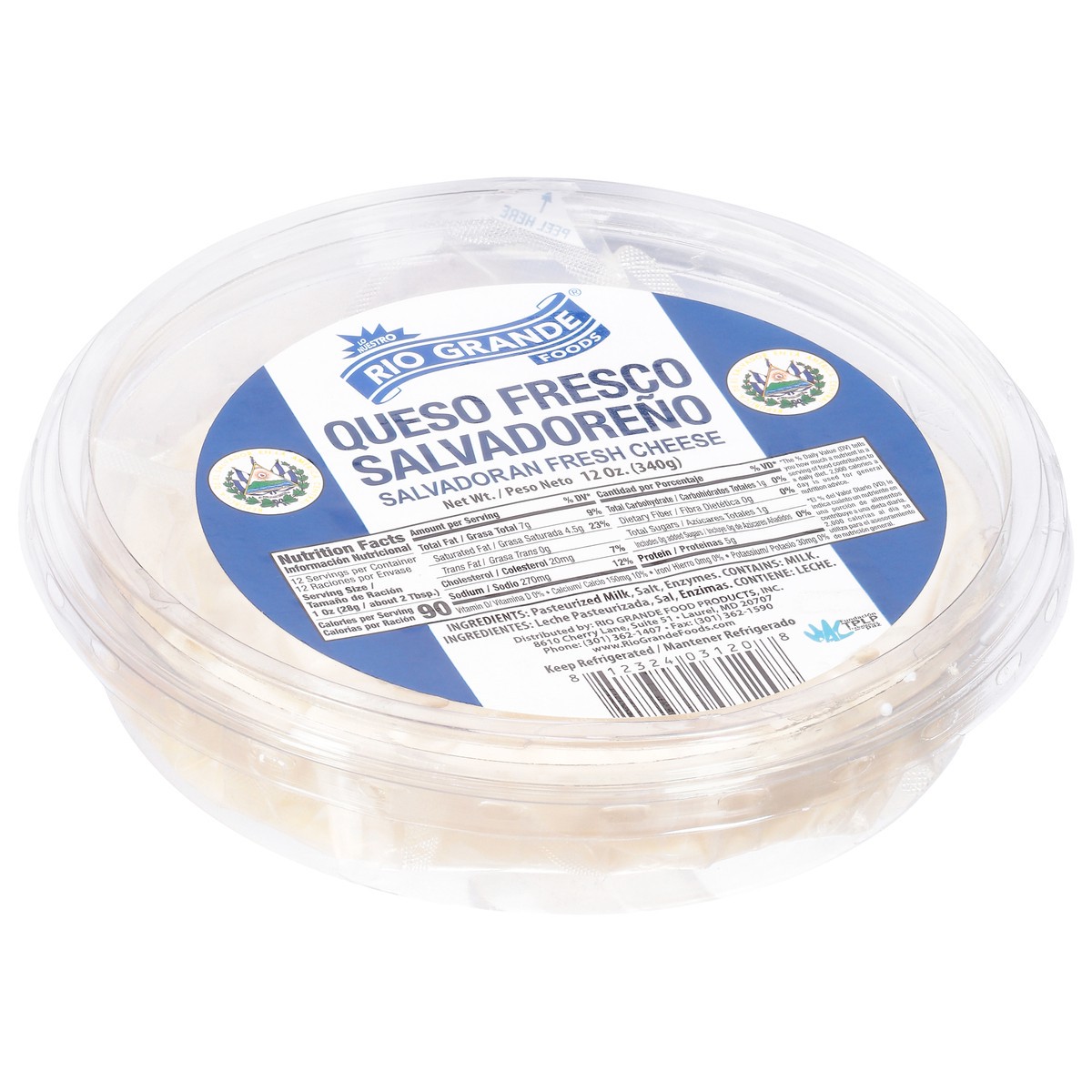slide 11 of 11, Rio Grande Salvadoran Fresh Cheese 1 12 oz, 12 oz