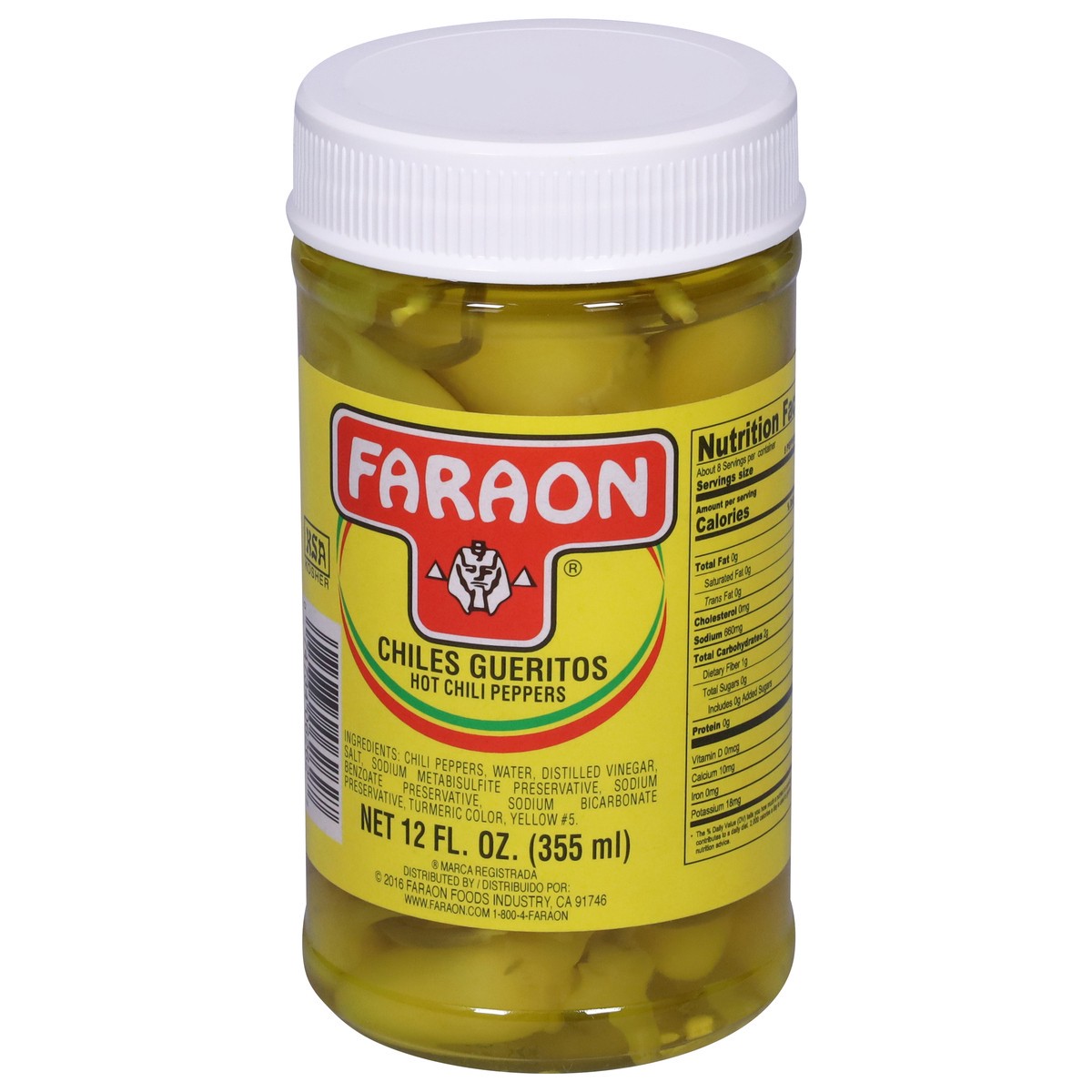 slide 4 of 4, Faraon Hot Chile Peppers, 12 fl oz