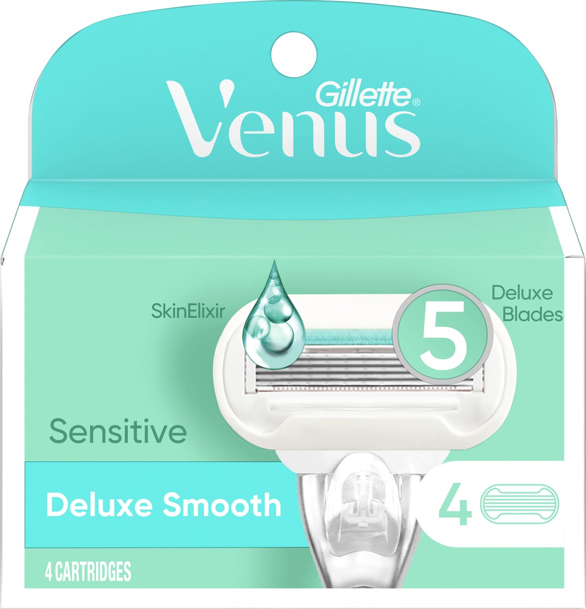 slide 3 of 3, Venus Deluxe Smooth Sensitive Women's Razor Blade Refills - 4ct, 4 ct