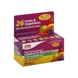 slide 1 of 1, CVS Pharmacy High Potency Energy Complete Multivitamin For Women 50+, 50 ct