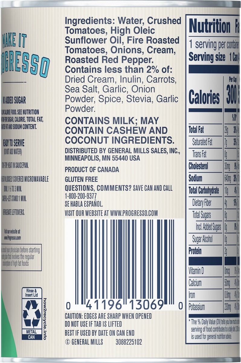slide 3 of 9, Progresso Keto*-Friendly Creamy Tomato Canned Soup, Ready To Serve, 14.5 oz., 14.5 oz