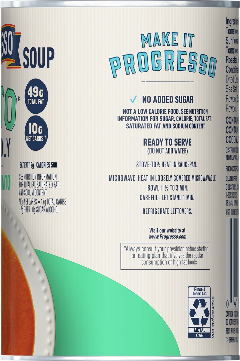slide 9 of 9, Progresso Keto*-Friendly Creamy Tomato Canned Soup, Ready To Serve, 14.5 oz., 14.5 oz
