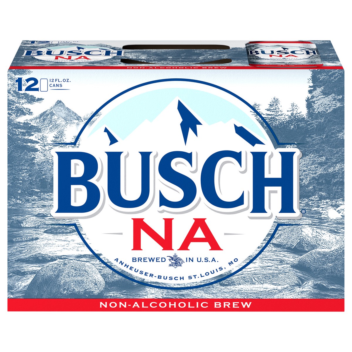 slide 1 of 7, Busch Non Alcoholic Beer, 12 Pack Beer, 12 FL OZ Cans, 12 ct; 12 oz