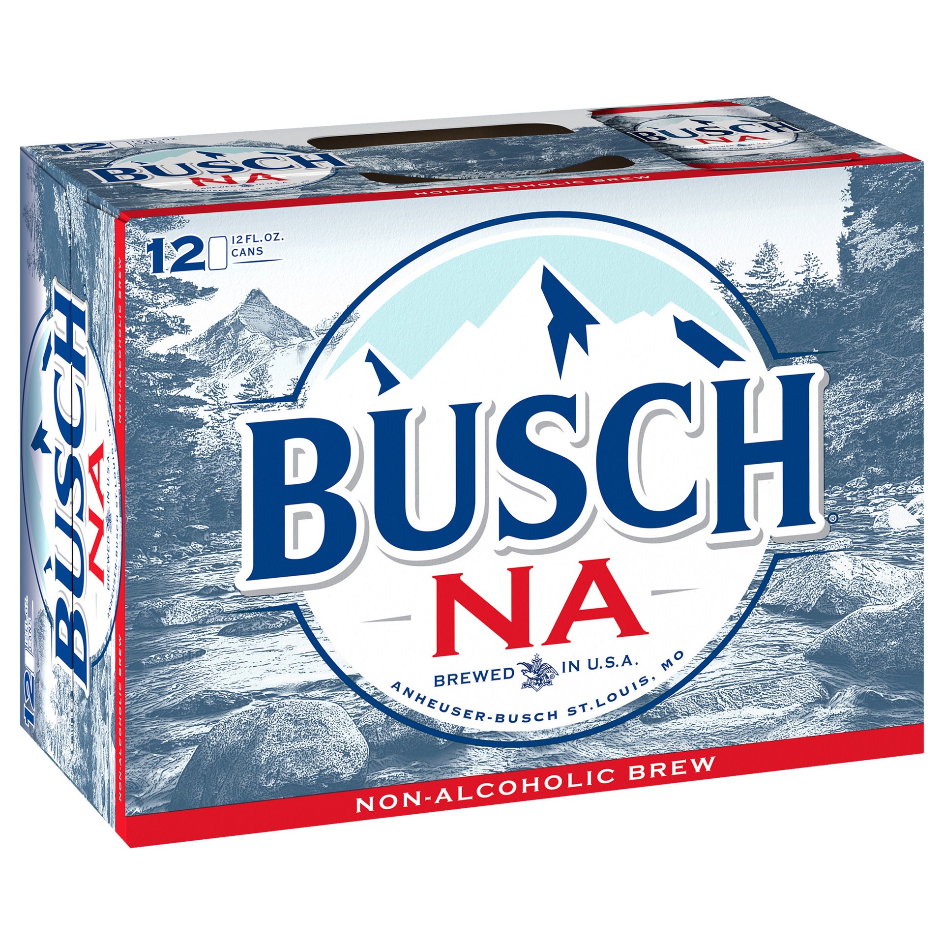slide 1 of 7, Busch Non Alcoholic Beer, 12 Pack Beer, 12 FL OZ Cans, 12 ct; 12 oz