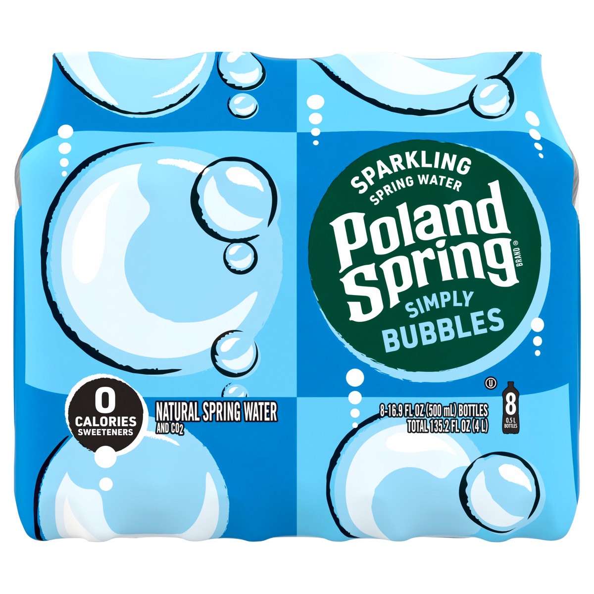 slide 1 of 8, Poland Spring Sparkling Water, Simply Bubbles- 16.9 fl oz, 8 ct