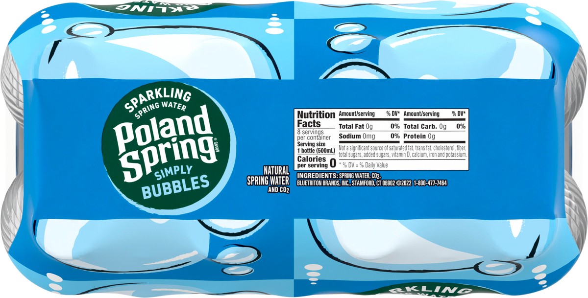 slide 4 of 8, Poland Spring Sparkling Water, Simply Bubbles- 16.9 fl oz, 16.9 fl oz