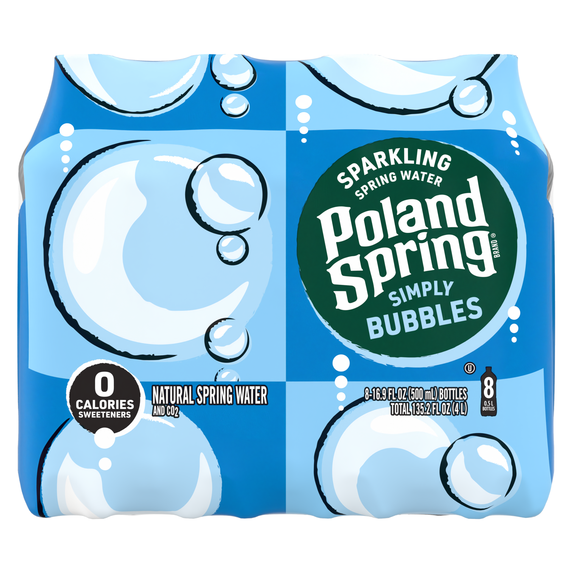 slide 1 of 8, Poland Spring Sparkling Water, Simply Bubbles- 16.9 fl oz, 16.9 fl oz