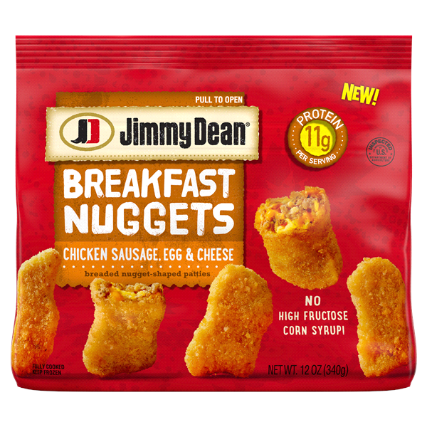 slide 1 of 1, Jimmy Dean Breakfast Nuggets Chicken Sausage, Egg & Cheese, 12 oz