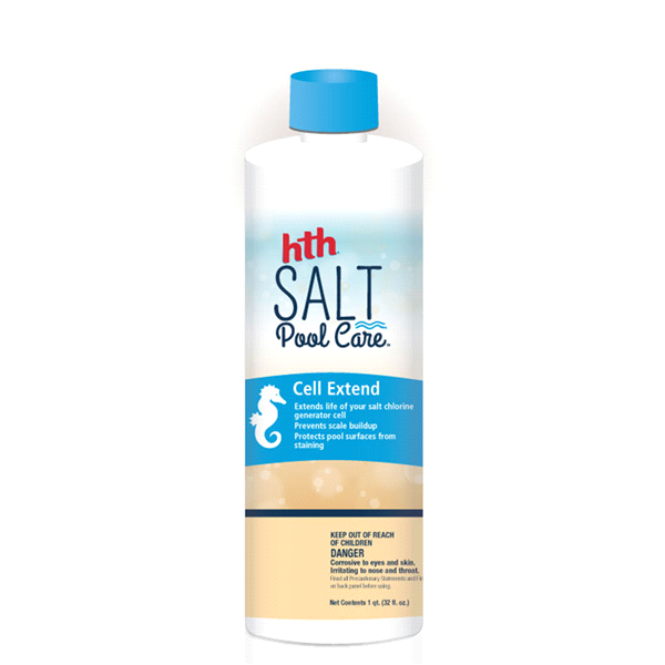 slide 1 of 1, hth Salt Pool Care cell extend, 32 oz