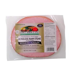 John F. Martin & Sons Lower Sodium Boneless Ham Steaks
