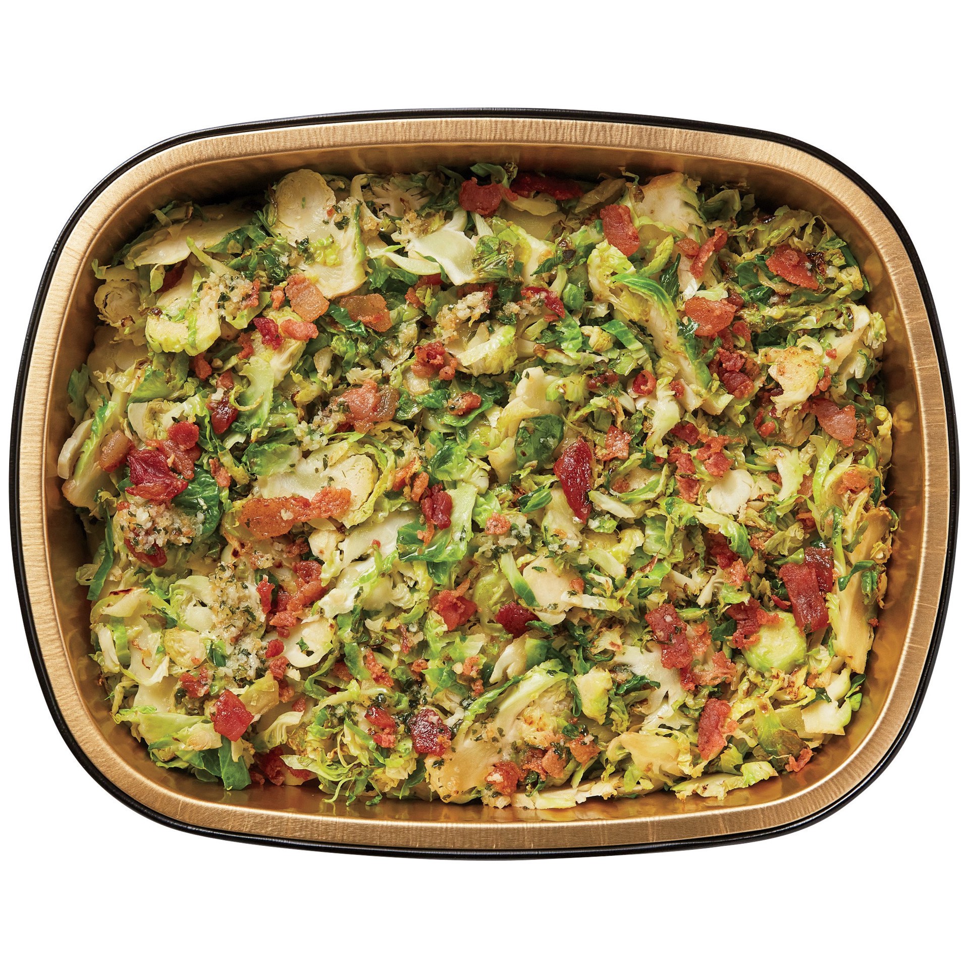 slide 1 of 1, H-E-B Meal Simple Family Size Shaved Brussels Sprouts with Uncured Bacon & Garlic Parmesan Butter, 13 oz