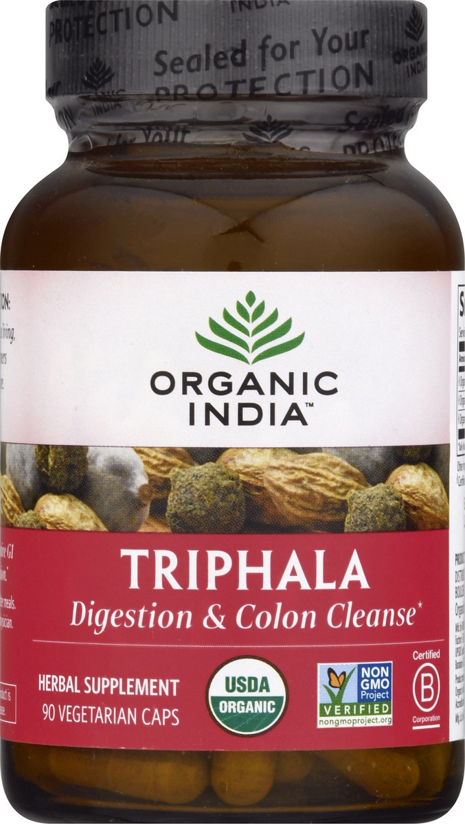 slide 1 of 9, Organic India Vegetarian Caps Triphala 90 ea, 90 ct