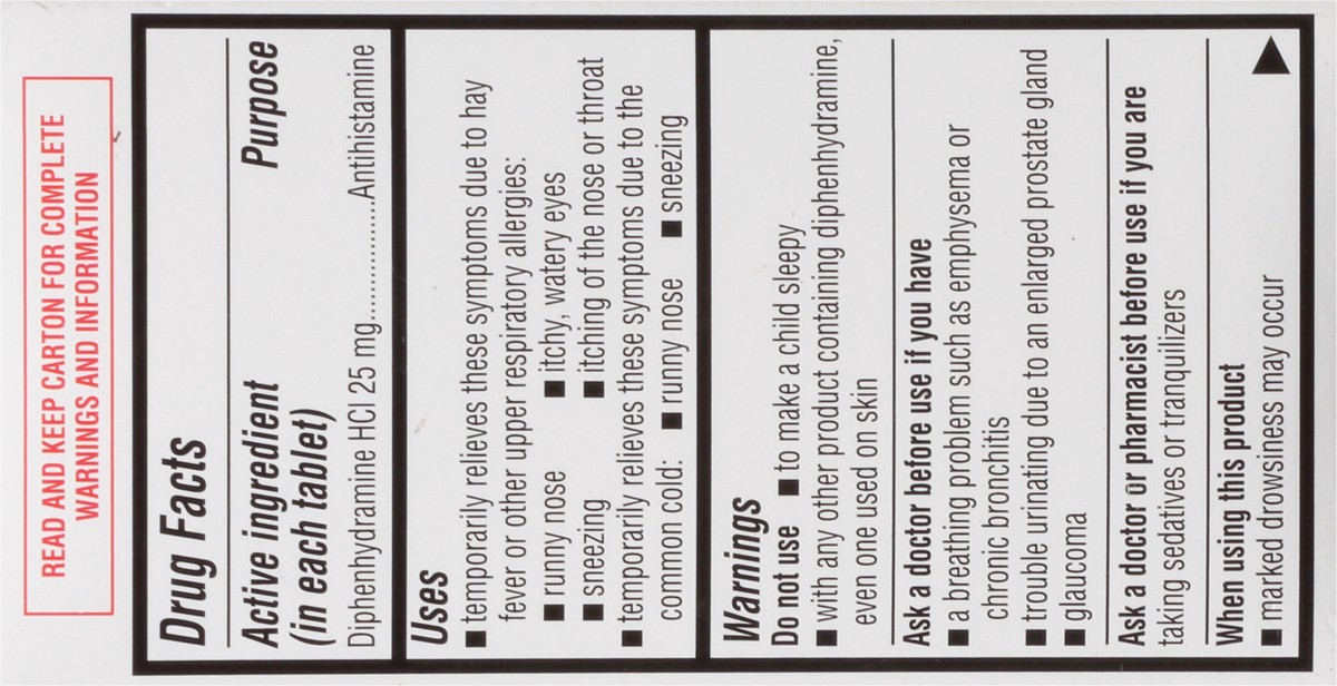 slide 4 of 9, Topcare Diphedryl Tabs, 100 ct