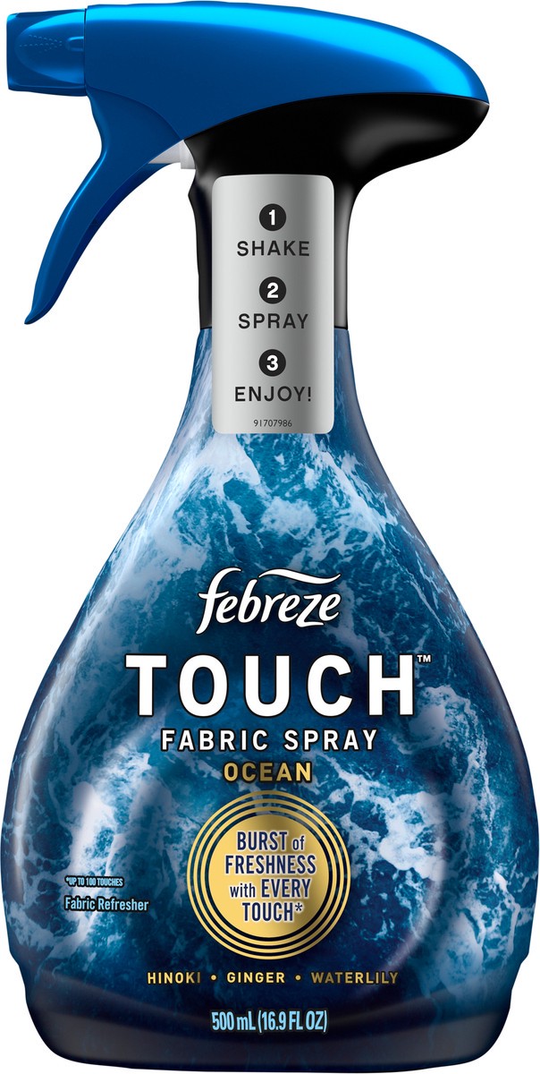 slide 5 of 5, Febreze Touch Fabric Spray Ocean, 16.9 oz