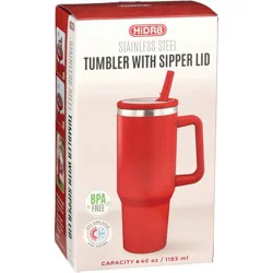 Hidr8 Stainless Steel Secure Sip Mug With Straw