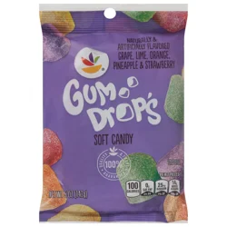 Giant Grape, Lime, Orange, Pineapple & Strawberry Gum Drops Soft Candy