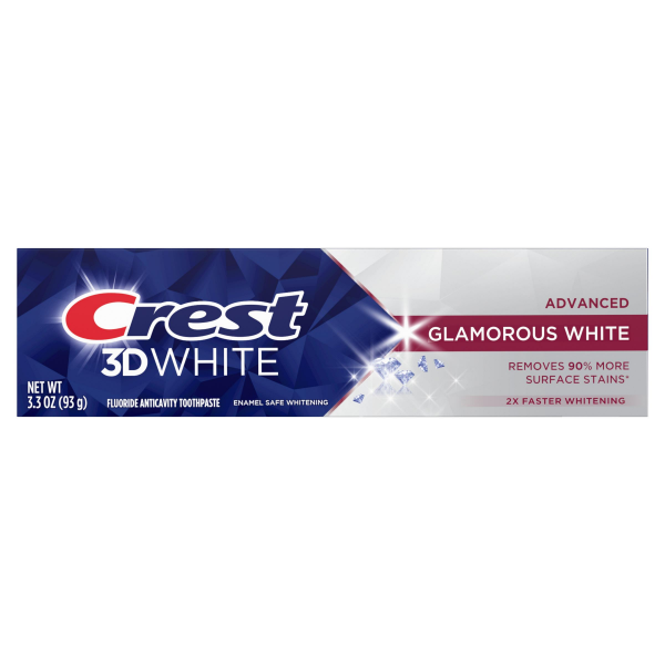 slide 18 of 29, Crest 3DWhite Advanced Glamorous White Teeth Whitening Toothpaste, 3.3 oz, 3.3 oz