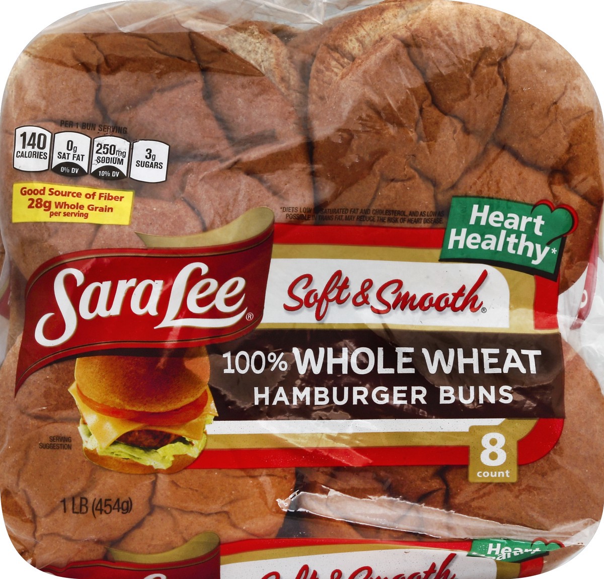 slide 2 of 5, Sara Lee Soft & Smooth 100% Whole Wheat Hamburger Buns, 16 oz