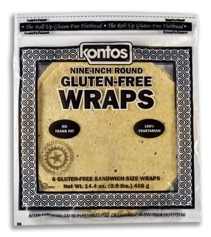 slide 1 of 1, Kontos Gluten Free Wrap, 14.4 oz