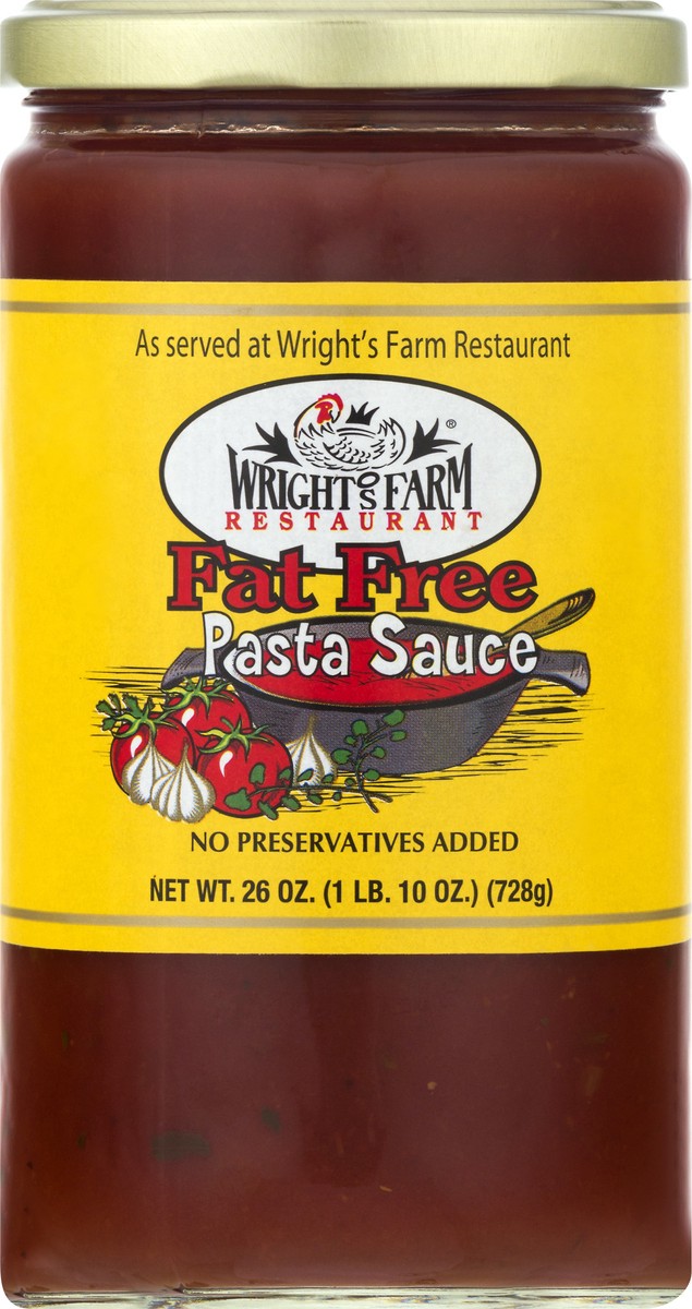 slide 1 of 13, Wright's Farm Restaurant Fat Free Pasta Sauce 26 oz, 26 oz