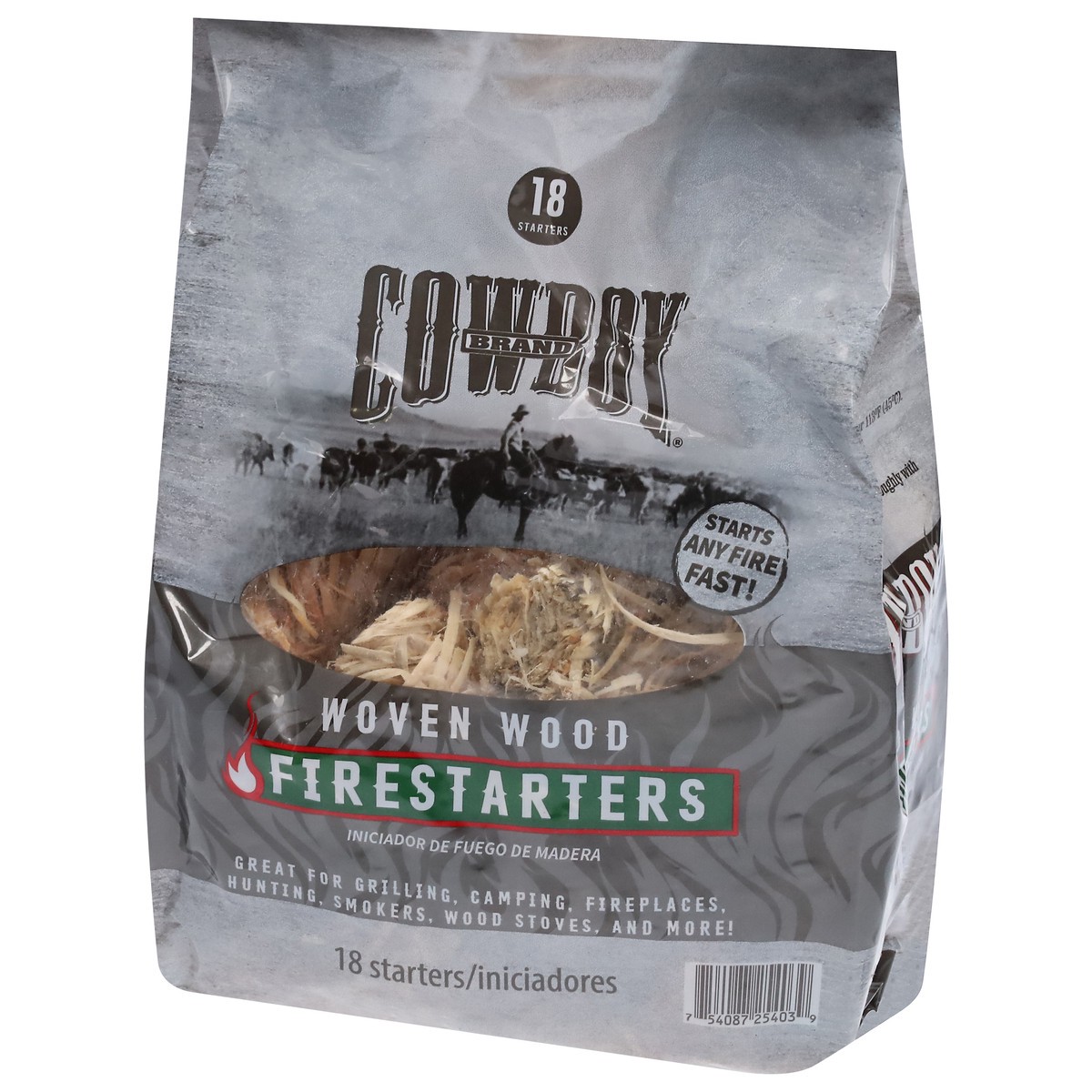 slide 9 of 10, Cowboy Charcoal Woven Wood Firestarters 18 ea, 18 ct