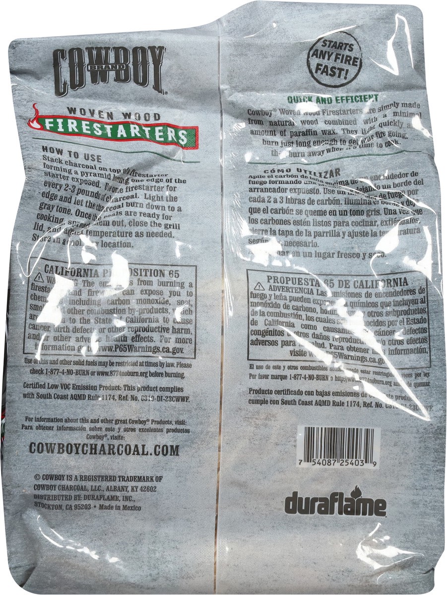 slide 10 of 10, Cowboy Charcoal Woven Wood Firestarters 18 ea, 18 ct