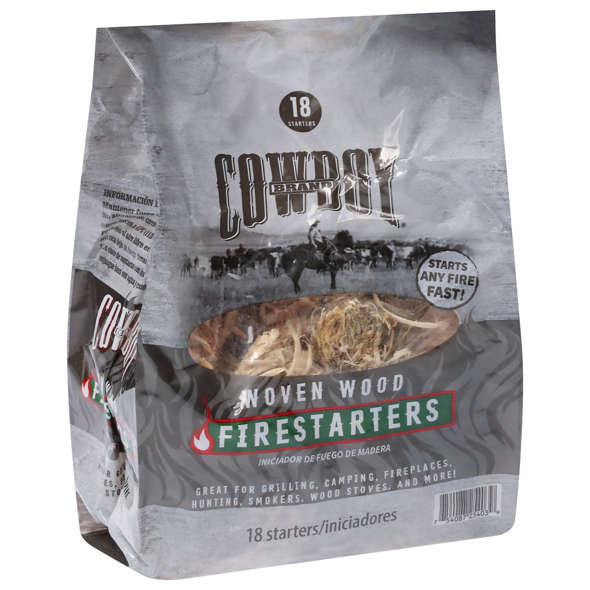 slide 6 of 10, Cowboy Charcoal Woven Wood Firestarters 18 ea, 18 ct