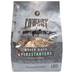 Cowboy Charcoal Woven Wood Firestarters 18 ea