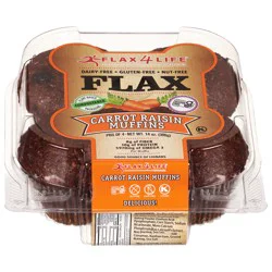 Flax4Life Flax Carrot Raisin Muffins 4 ea