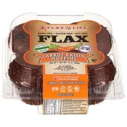 Flax4Life Flax Carrot Raisin Muffins 4 ea