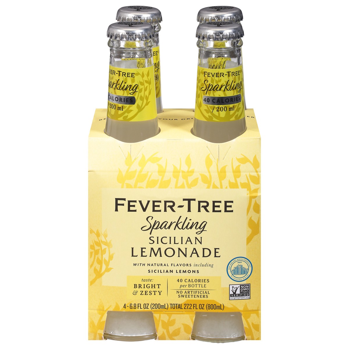 slide 1 of 9, Fever-Tree Sparkling Sicilian Lemonade 4x200ml, 4 ct, 800 ml