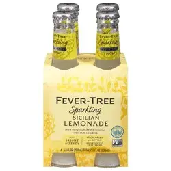 Fever-Tree Sparkling Sicilian Lemonade 4 Pack, 6.8 Fl Oz Bottles