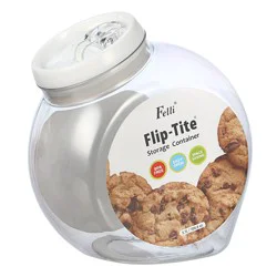 Felli Clear Flip-Tite Cookie Jar Container